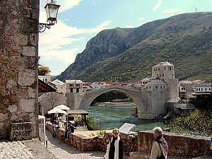 Mostar bridge and bazar